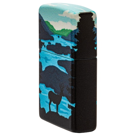Zippo 2022 Zippo Deer Landscape Design, White Matte, ZIP-49483